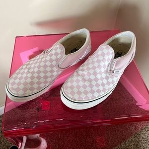 Vans Pink Checker Slip-On